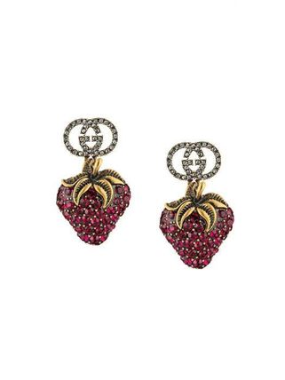 GUCCI 2020 SS Earrings With Strawberry Pendant