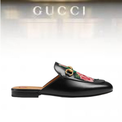 GUCCI Flower Patterns Elegant Style Slippers Sandals 