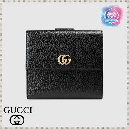 GUCCI GG Marmont 2019 SS Leather French Flap Wallet