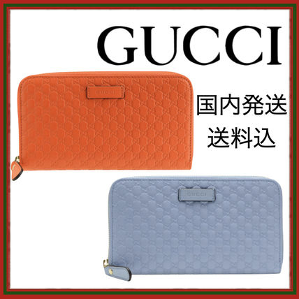 GUCCI 2020 SS Leather Long Wallet Logo Long Wallets