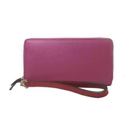 GUCCI Contrast Leather Wrist Wallet