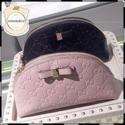 GUCCI Bow Gucci Signature Cosmetic Case 431410 