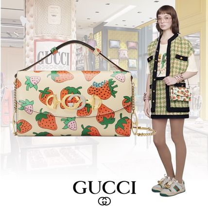 GUCCI 2019 SS 3WAY Leather Elegant Style Logo Shoulder Bags 
