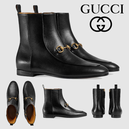 GUCCI Jordaan 2019 SS Gucci Jordaan Leather Ankle Boot
