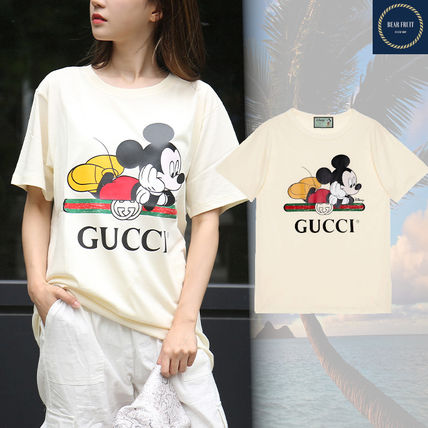 GUCCI 2020 21AW Crew Neck Heart Unisex Street Style Cotton Medium 
