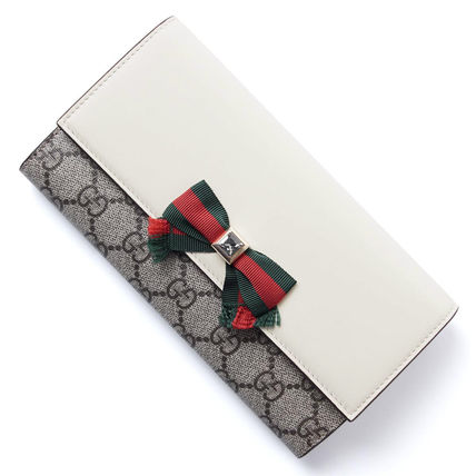 GUCCI 2017 18AW Leather Long Wallets 