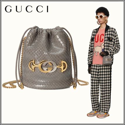 GUCCI Gucci Zumi Python Mini Bucket Bag 576432 L0WTX 1275 