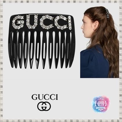 GUCCI 2020 SS Crystal Gucci Hair Comb 503957I12GO8520 