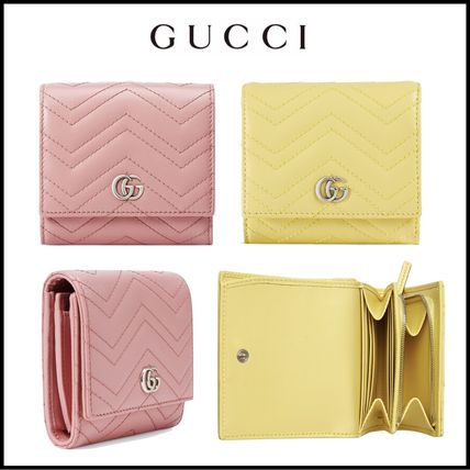 GUCCI GG Marmont Leather Folding Wallet Folding Wallets 