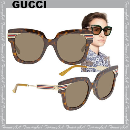 GUCCI 2020 SS Square Clear Flame Sunglasses GG0281SA 002 51 