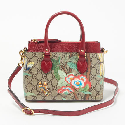 GUCCI 2018 SS Flower Patterns 2WAY Shoulder Bags 