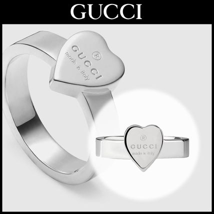 GUCCI 2018 19AW Heart Ring With Gucci Trademark 223867 J8400 8106 