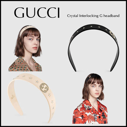 GUCCI 2020 21AW Crystal Interlocking G Headband 628716 I12GO 8516 628716 I12GO 8520 