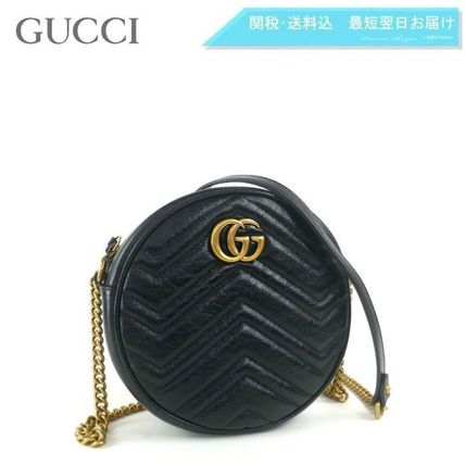 GUCCI Gg Marmont Mini Round Shoulder Bag 550154 0OLET 1000 