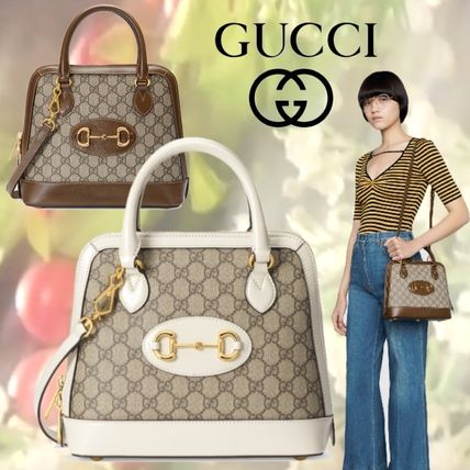 GUCCI 1955 Horsebit 2020 SS Monogram Casual Style Canvas 2WAY Leather
