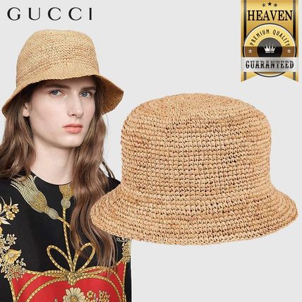 GUCCI 2020 SS Raffia Hat 553574 3HE44 9200 