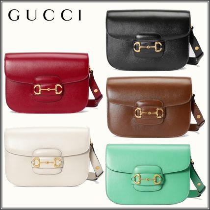 GUCCI 1955 Horsebit Leather Crossbody Logo Shoulder Bags