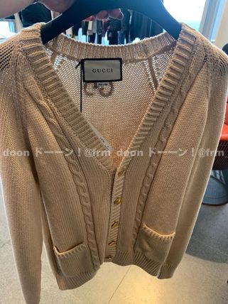 GUCCI 2020 SS Cable Knit Cotton Cardigan 614723 XKBA3 9166 