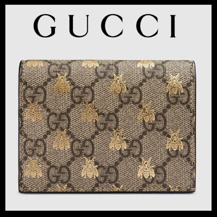 GUCCI Gg Supreme Card Case Wallet 508757 KHNKG 8358 