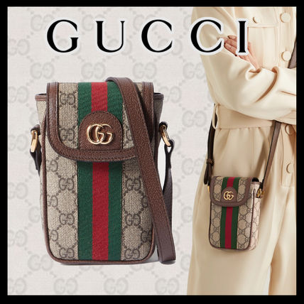 GUCCI GG Supreme 2020 SS Monogram Unisex Blended Fabrics Chain iPhone 8 iPhone 8 Plus