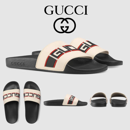 GUCCI 2019 SS Open Toe Platform Casual Style Footbed Sandals Logo 524984 JC200 9572 
