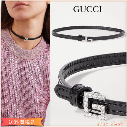 GUCCI Leather Glitter NecklacesPendants 