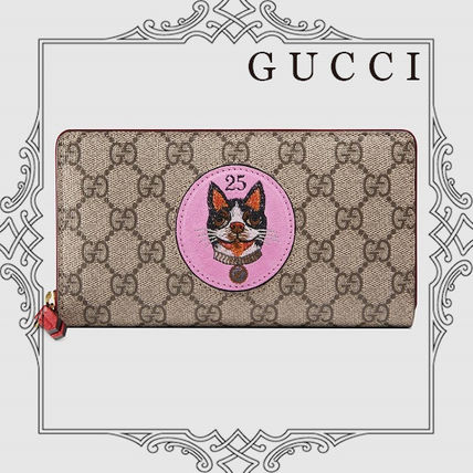 GUCCI GG Supreme Gg Supreme Zip Around Wallet With Bosco Patch 506279 9F27G 9752 