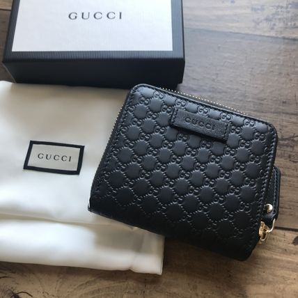 GUCCI Leather Long Wallet Folding Wallets 