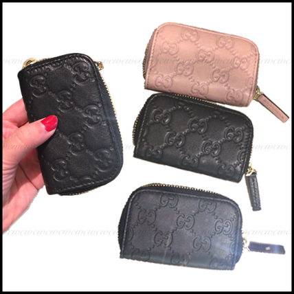 GUCCI 2016 17AW Leather Card Holders 