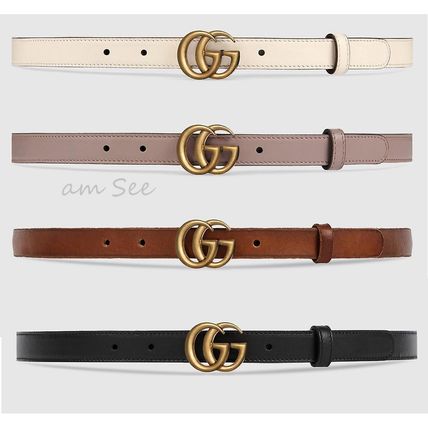 GUCCI 2020 SS Plain Leather Belts 