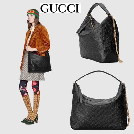 GUCCI Gucci Signature Leather Shoulder Bags 