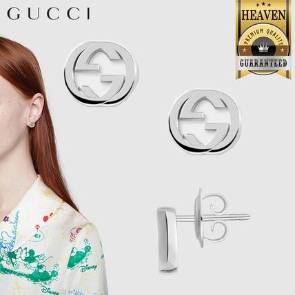 GUCCI 2020 SS Silver Interlocking G Earrings 356289 J8400 0702 