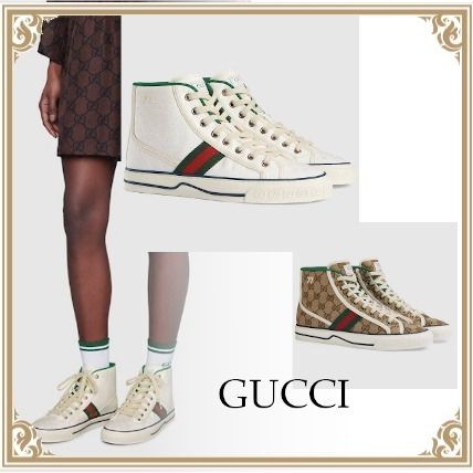GUCCI 2020 21AW WomenS Gucci Tennis 1977 High Top Sneaker 627838 99WM0 9074 