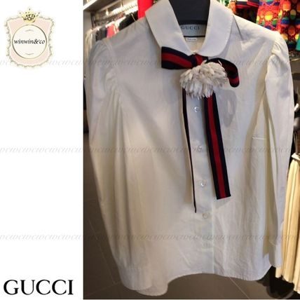 GUCCI Casual Style Cotton ShirtsBlouses 