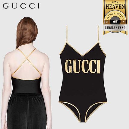 GUCCI 2020 SS Stretch Fabric Swimsuit With Gucci Print 574126 XJA8Q 1082 