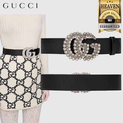GUCCI 2020 SS Leather Belt With Double G Buckle 582100 AP0IN 1081 