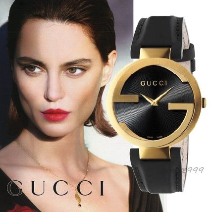 GUCCI Round Quartz Watches Stainless Elegant Style Analog Watches YA133326 