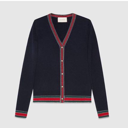 GUCCI Casual Style Wool Long Sleeves Cardigans 