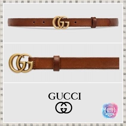 GUCCI 2019 SS Leather Belt With Double G Buckle 409417CVE0T2535 