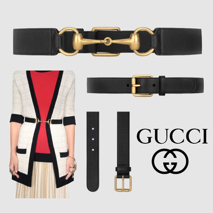 GUCCI 2019 SS Plain Leather Elegant Style Belts 488939 AP00T 1000 