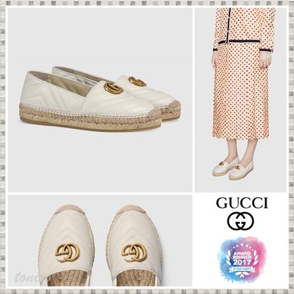 GUCCI 2019 SS Leather Espadrille With Double?G 551890BKO009014 
