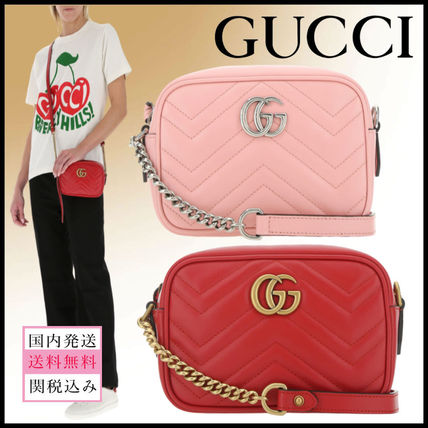 GUCCI Casual Style Plain Leather Party Style Office Style 634936DTD1P5815 