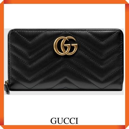 GUCCI 2020 21AW Gg Marmont Zip Around Wallet 443123 DTD1T 1000 