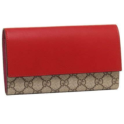 GUCCI 2016 SS Canvas Long Wallets 