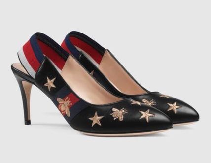 GUCCI Leather Elegant Style PumpsMules 