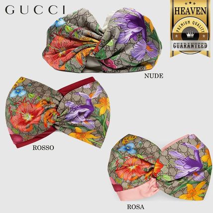 GUCCI 2020 21AW Gg Flora Print Silk Headband 609319 3GC02 9772 