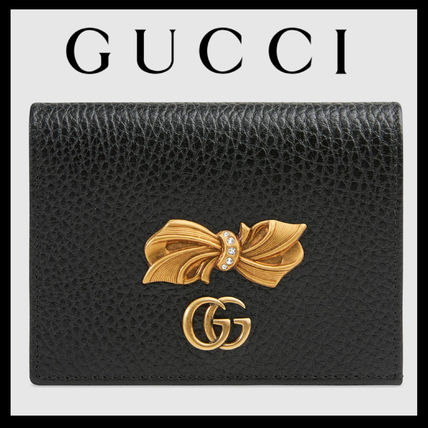 GUCCI Plain Leather Card Holders 524289 CAOXT 1163 