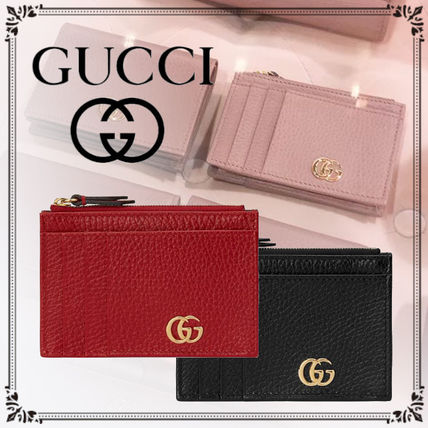 GUCCI 2020 SS Unisex Plain Leather Long Wallet Small Wallet Logo 