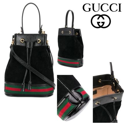 GUCCI 2020 SS Casual Style Suede 2WAY Plain Leather Purses Elegant Style 