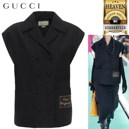 GUCCI 2020 SS Faille Oversize Vest With Gucci Orgasmique 611943 ZADUU 1000 